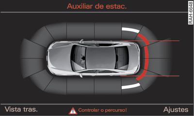 Infotainment: indicador óptico da distância